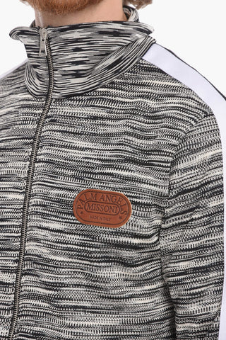 MISSONI Mock Neck Knitted Sweatshirt with Front Zip
