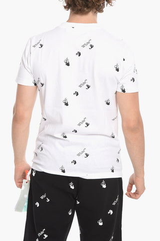 Crew Neck OW ALLOVER Cotton T-Shirt
