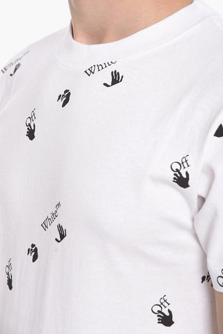 Crew Neck OW ALLOVER Cotton T-Shirt
