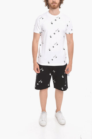 Crew Neck OW ALLOVER Cotton T-Shirt