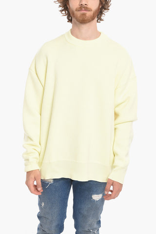 Crew Neck INTARSIA PALM Wool Pullover