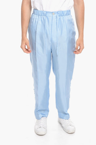 Pantaloni in Seta a Una Pince