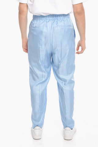 Pantaloni in Seta a Una Pince