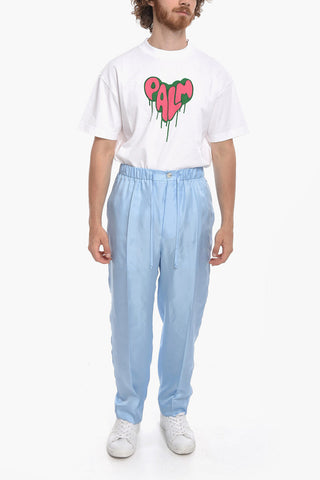 Pantaloni in Seta a Una Pince