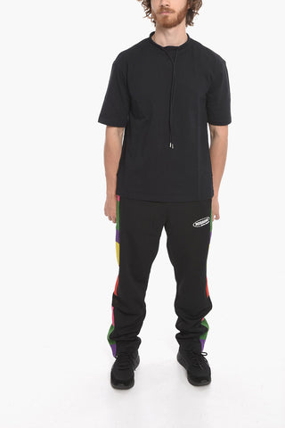 T-shirt JET con Coulisse al Collo e Ricamo Logo