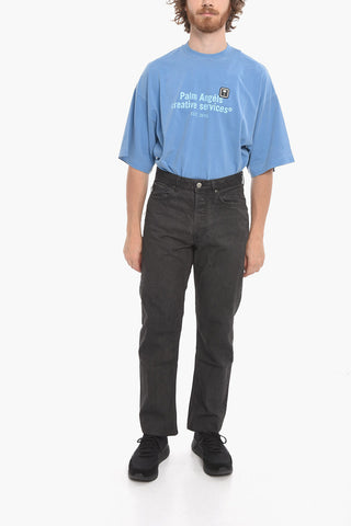 Jeans Regular Fit in Cotone con Passanti 18cm