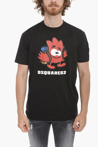 Crew Neck LEAF BUDDY Cotton T-Shirt