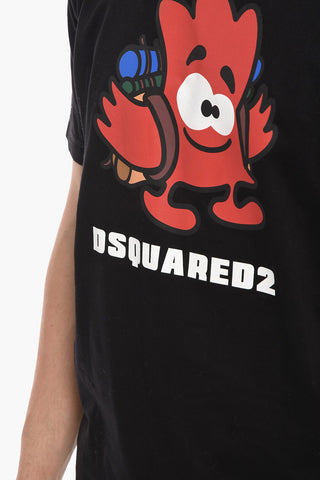 Crew Neck LEAF BUDDY Cotton T-Shirt