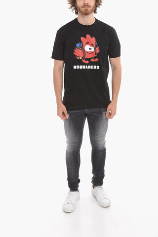 Crew Neck LEAF BUDDY Cotton T-Shirt