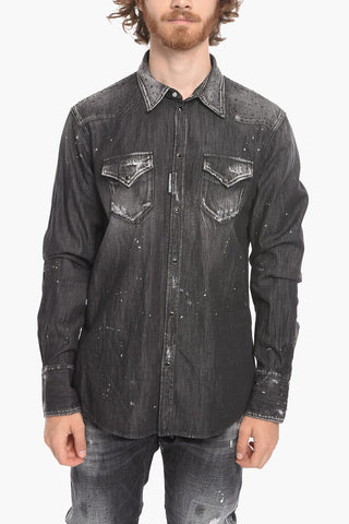 Denim CLASSIC WESTERN Saharan Shirt with Rhinestones