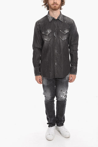 Denim CLASSIC WESTERN Saharan Shirt with Rhinestones