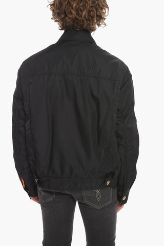 Padded Jacket with Jacquard GRECA Detailing