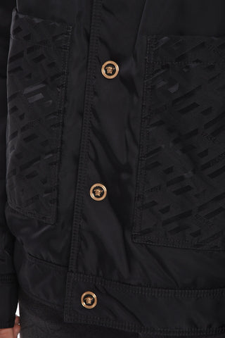 Padded Jacket with Jacquard GRECA Detailing