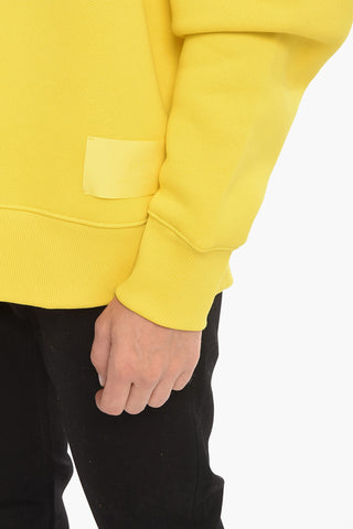 Fleeced-cotton Crewneck Sweatshirt with Logo Embroidery