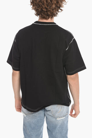 Oversized TOFU T-Shirt with Visible Stitchings