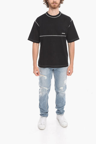 Oversized TOFU T-Shirt with Visible Stitchings