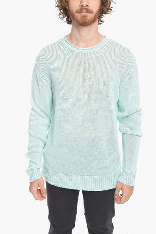 Maglia girocollo in Lino Crochet