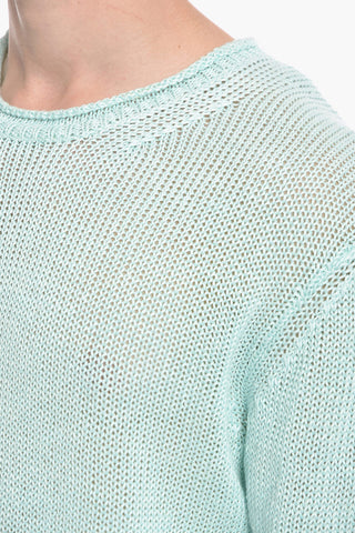 Maglia girocollo in Lino Crochet