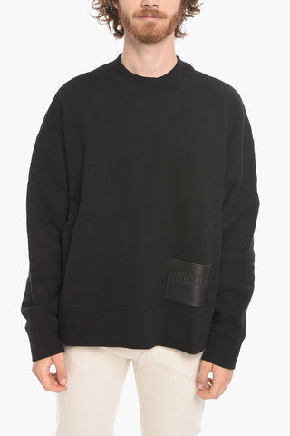 Crew Neck ARCHIVE Sweatshirt with Leather Patch