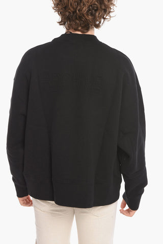 Crew Neck ARCHIVE Sweatshirt with Leather Patch