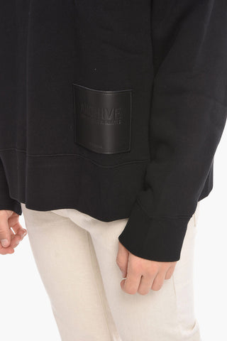 Crew Neck ARCHIVE Sweatshirt with Leather Patch