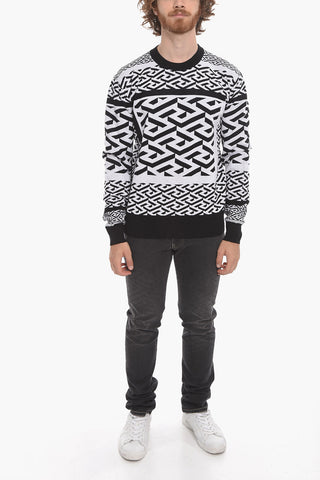 Wool-blend Jacquard Crewneck Sweater