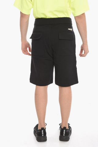 Cotton Cargo Shorts with Nylon Detail