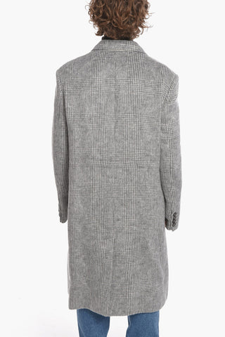 Cappotto Doppiopetto STRING in Misto Lana District Check