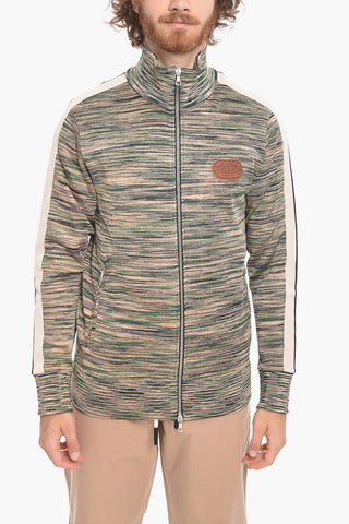 MISSONI Mock Neck Knitted Sweatshirt with Front Zip