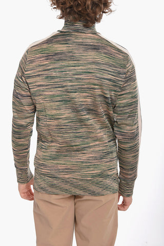 MISSONI Mock Neck Knitted Sweatshirt with Front Zip