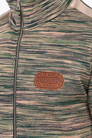 MISSONI Mock Neck Knitted Sweatshirt with Front Zip