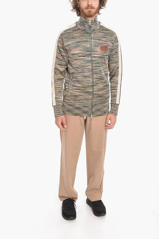 MISSONI Mock Neck Knitted Sweatshirt with Front Zip