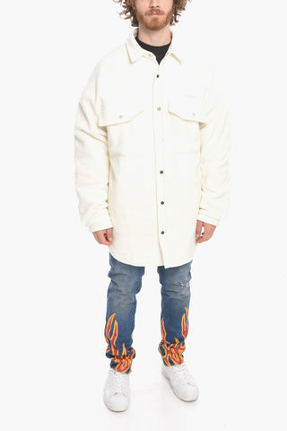 Overshirt Sahariano Oversized con Bottoni a Pressione