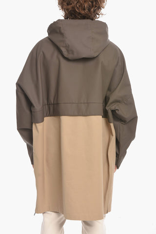 Hooded Coated Cotton Blend Anorak