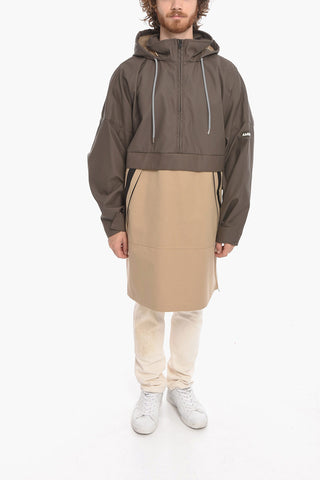 Hooded Coated Cotton Blend Anorak