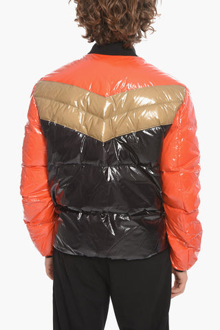 Front Zipped COLOR BLOCK Padded Bomber Jacket