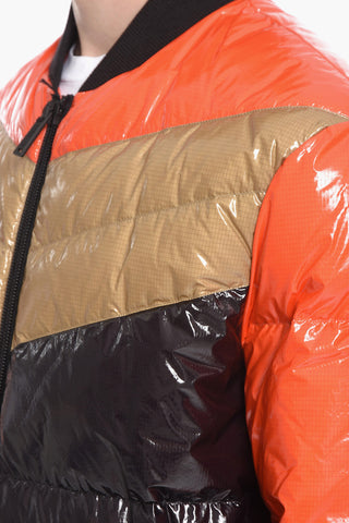 Front Zipped COLOR BLOCK Padded Bomber Jacket