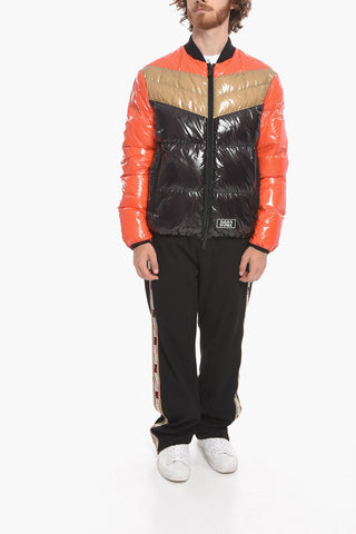Front Zipped COLOR BLOCK Padded Bomber Jacket