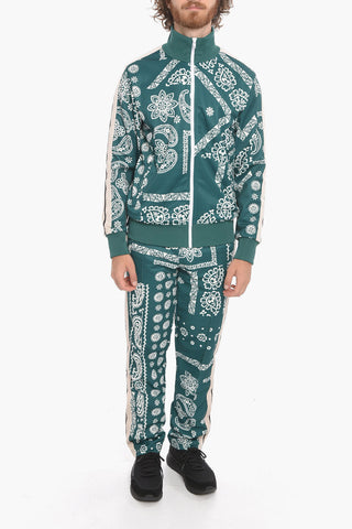Mock Neck BANDANA Front Zipped Sweatshirt