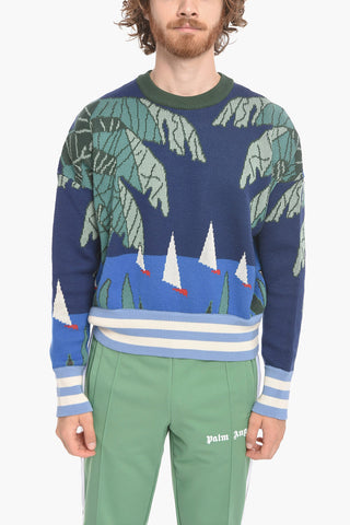 Cuffed SAILING BOATS Cotton Pullover