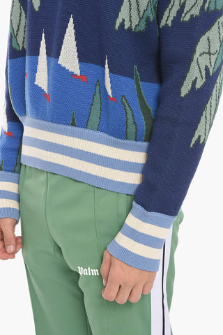 Cuffed SAILING BOATS Cotton Pullover