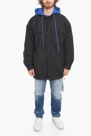 SEASONAL Removable Hood RACE Quilted Jacket