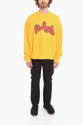 Crew Neck SEASONAL LOGO Sweatshirt with Velour Patch