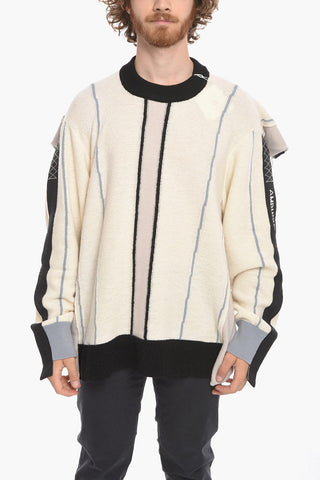 Striped Wool Blend FOLDING Sweater