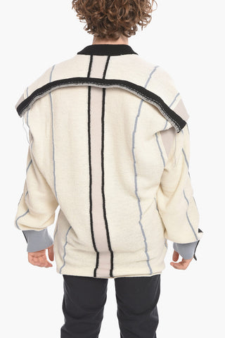 Striped Wool Blend FOLDING Sweater