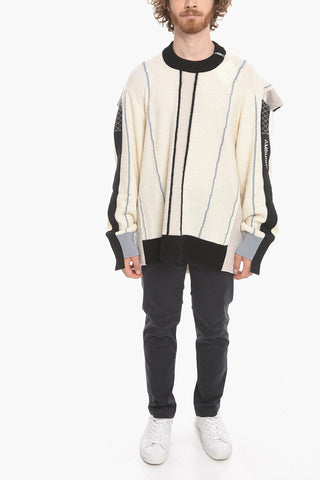 Striped Wool Blend FOLDING Sweater