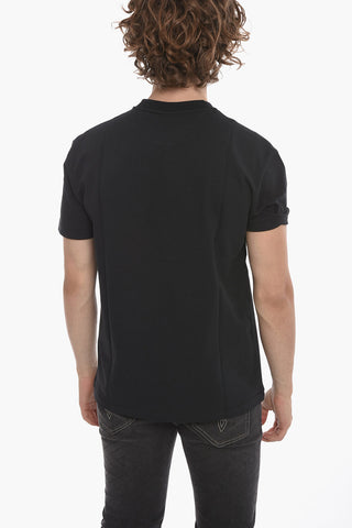 Crewneck T-shirt with Floral Print