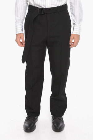 SEASONAL Wool Trousers BUCKLE DRY with Belt