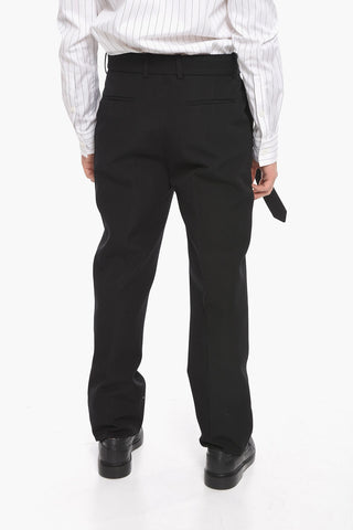 SEASONAL Wool Trousers BUCKLE DRY with Belt