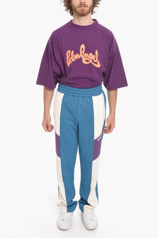 Joggers in Nylon con Bande a Contrasto